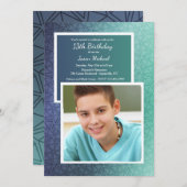 Invitation photo triangles géométriques (Devant / Derrière)