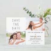 Invitation Photo Tropical Palm Feuilles Bleu Enregistrer La D (Debout devant)