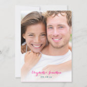 Invitation Photo Tropical Pink Turquoise Floral Chevron Maria (Dos)