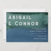 Invitation Photo Turquoise bleu minimaliste moderne (Devant)