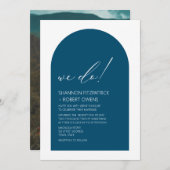 Invitation photo Turquoise Blue Arch (Devant / Derrière)
