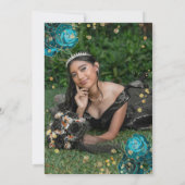 Invitation Photo Turquoise or Floral Agate Quinceanera (Dos)