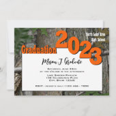 Invitation Photo Twin 2023 Tree Camo Graduation (Dos)