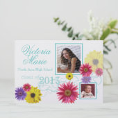 Invitation Photo Twin du Printemps Garden Graduation (Debout devant)