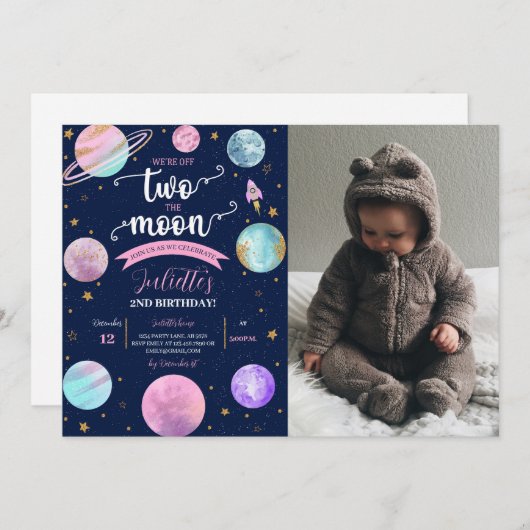 Invitation Photo Two The Moon (Devant / Derrière)