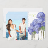 Invitation Photo Ultra Viole Lime Hydrangea Mason Jar Mariage (Dos)