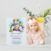 Invitation Photo Under the Sea Ocean Animals Anniversaire (Debout devant)