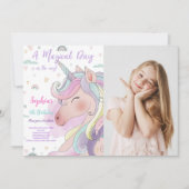 Invitation photo Unicorn (Devant)