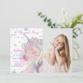 Invitation photo Unicorn (Debout devant)