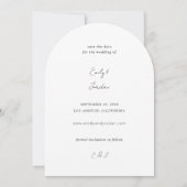 Invitation Photo V MOD Chic 3 LG Enregistrer la date Arc (Dos)