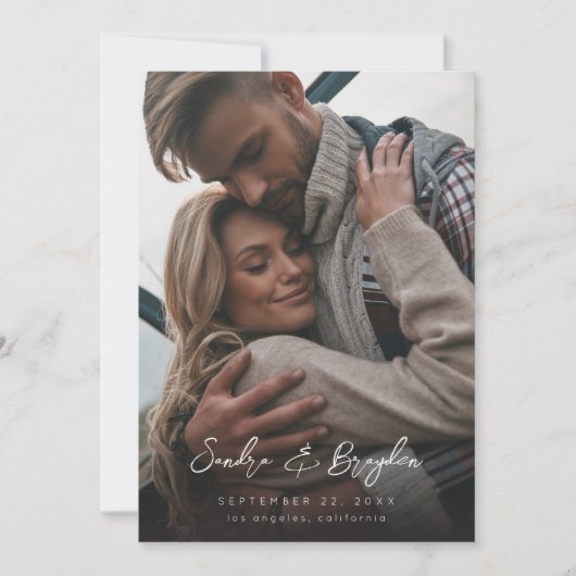 Invitation Photo V MOD Chic 8 Enregistrer la date (Devant)