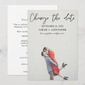 Invitation Photo - Vertical Changer la date - Texte du haut (Devant / Derrière)