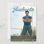 Invitation Photo Vertical Graduate - Bande 3x5 (Devant)