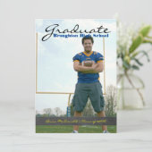 Invitation Photo Vertical Graduate - Bande 3x5 (Debout devant)