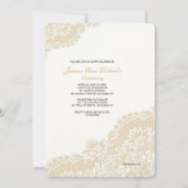 Invitation photo verticale des coins dentelle (Dos)