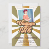 Invitation Photo vintage 1975 50e anniversaire (Devant)