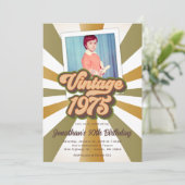 Invitation Photo vintage 1975 50e anniversaire (Debout devant)