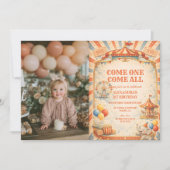 Invitation Photo Vintage Circus Fairytale Birthday (Devant)