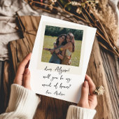 Invitation Photo Vintage Demande Demoiselle d'Honneur Manuscr