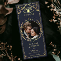 Photo vintage Gold Tarot Card Enregistrer la date