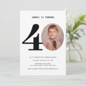 Invitation photo vintage portée 40e anniversaire (Debout devant)