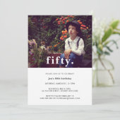 Invitation photo vintage portée 50e anniversaire (Debout devant)