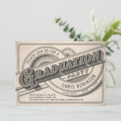 Invitation Photo vintage suprême d'invitations de fête de (Debout devant)