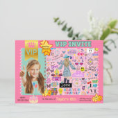 INVITATION PHOTO VIP PERSONNALISÉE POUR LES FILLES (Debout devant)