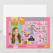 INVITATION PHOTO VIP PERSONNALISÉE POUR LES FILLES (Devant / Derrière)