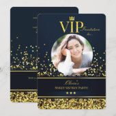Invitation photo VIP Sweet sixteen (Devant / Derrière)