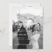 Invitation Photo Wedding moderne de l'Elegant Black and White (Devant)