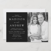 Invitation Photo Wedding moderne de l'Elegant Black and White (Devant)