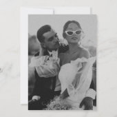 Invitation Photo Wedding moderne de l'Elegant Black and White (Dos)