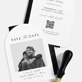 Invitation Photo Wedding Save the Date Curved