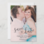Invitation Photo Wedding Save The Date - Mariée et chambre (Devant)