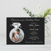 Invitation Photo Wedding shower Diamond Ring  (Debout devant)
