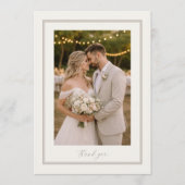 Invitation Photo Wedding Thank You Card, Double-Sided (Devant)