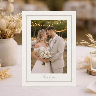 Invitation Photo Wedding Thank You Card, Double-Sided