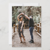 Invitation Photo Whimsical Aquarelle Chat Rose Blanc Floral (Dos)