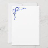 Invitation Photo Whimsical Blue Main unique tirée française B (Dos)