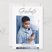 Invitation Photo Whimsical Modern Graduation Calligraphie (Devant)