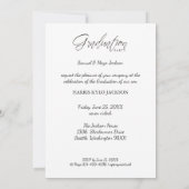 Invitation Photo Whimsical Modern Graduation Calligraphie (Dos)