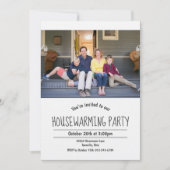 Invitation Photo White Grey Houclier (Devant)