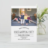 Invitation Photo White Grey Houclier (Debout devant)
