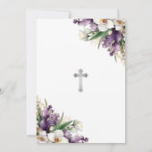 Invitation Photo White Purple Orchid Funeral Service (Dos)