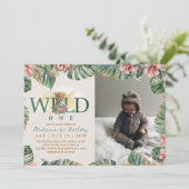 Invitation Photo Wild One Baby Boy Premier anniversaire (Debout devant)