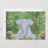 Invitation Photo Wild One Birthday Jungle Animals Party (Dos)