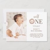 Invitation photo Wild One Lion (Devant)