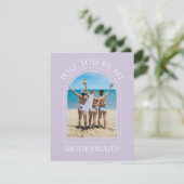 Invitation Photo Will You Be My Bridesmaid Proposal Card (Debout devant)