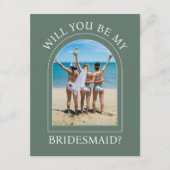 Invitation Photo Will You Be My Bridesmaid Proposal Card (Devant)